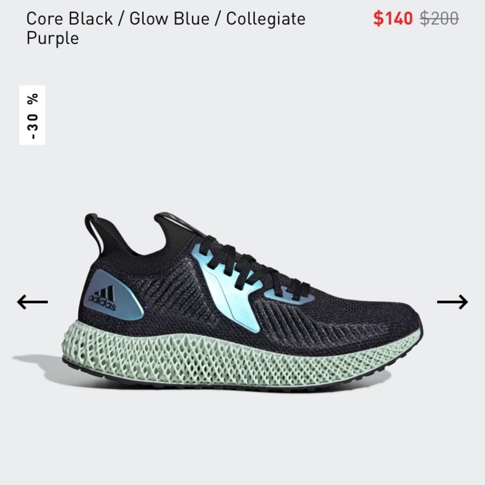 Adidas Alphaedge 4D cross trainers - glow blue